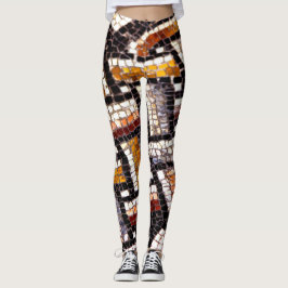 Leggings Mosaïque romaine tonique d'automne