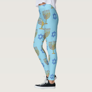 Leggings Mosaïques Menorahs + Étoiles