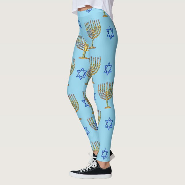 Leggings Mosaïques Menorahs + Étoiles (Gauche)