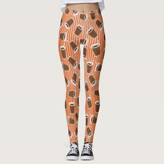 Leggings Motif 2 d'aliments de préparation rapide (Devant)