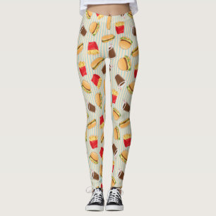 Leggings Motif 2 d'aliments de préparation rapide