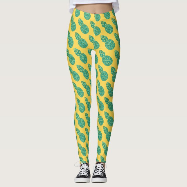 Leggings Motif 2 d'ananas (Devant)
