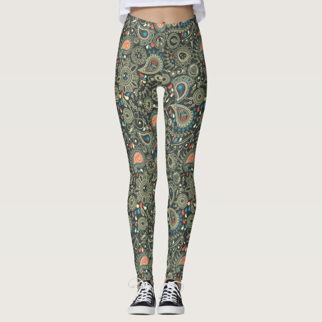 Leggings Motif 3 de Paisley (Devant)