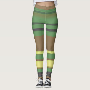 Leggings Motif à bande couleur Camo