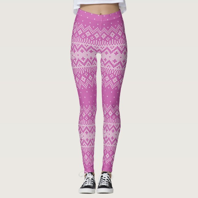 Leggings Motif à étriers pendants pendants - ID208 (Devant)