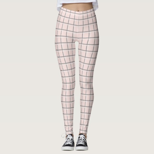 Leggings Motif à plis subtils rose pâle (Devant)