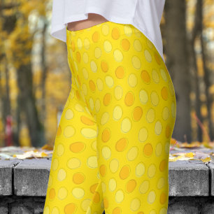 Leggings Motif à points Jaune et Golden Polka élégant