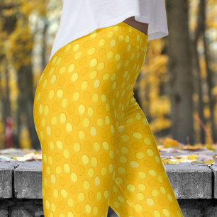 Leggings Motif à points Yellow et Mikado Polka