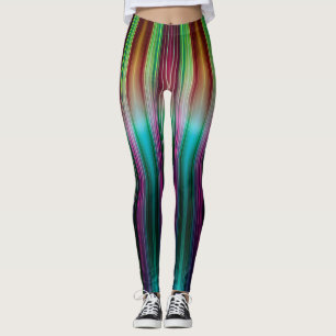 Leggings Motif à rayures colorées