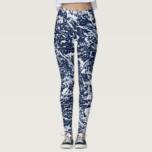 Leggings Motif Abstrait bleu foncé