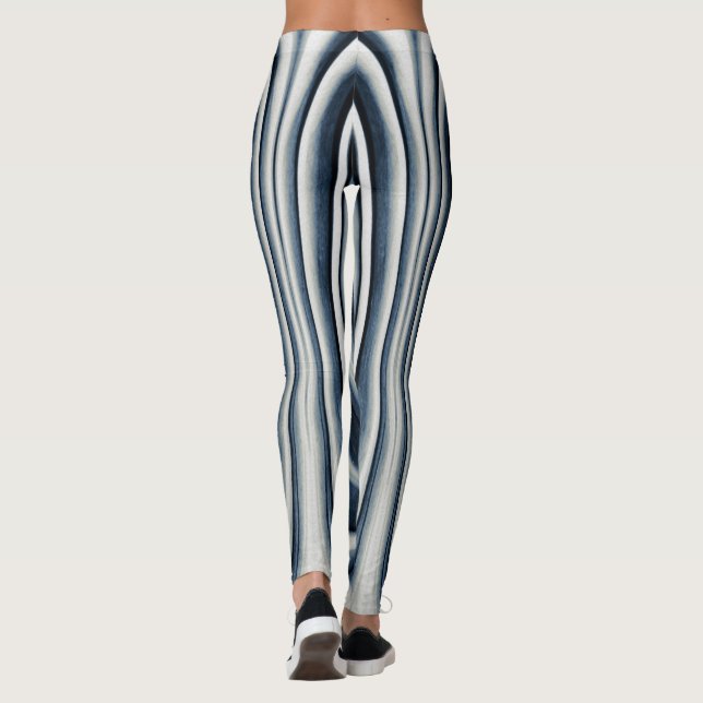 Leggings Motif Abstrait bleu tonique Terre (Dos)