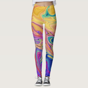 Leggings Motif abstrait coloré