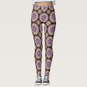 Leggings Motif Abstrait Dahlia