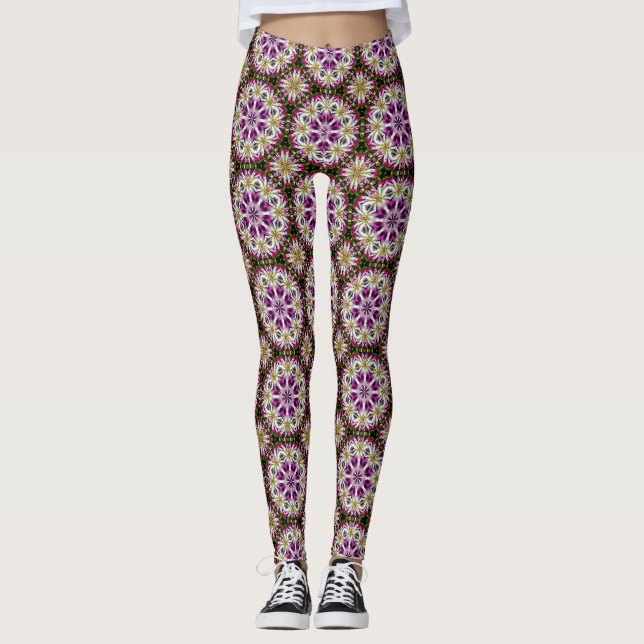 Leggings Motif Abstrait Dahlia (Devant)