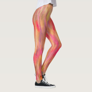 Leggings Motif abstrait de l'art botanique