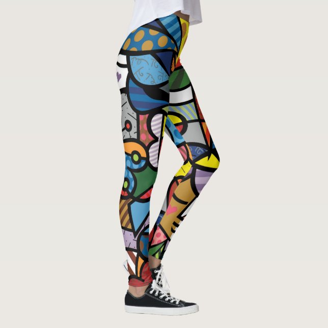 Leggings Motif Abstrait dynamique (Droite)