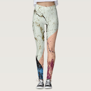 Leggings Motif Abstrait en marbre