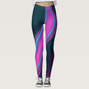 Leggings motif abstrait marbré
