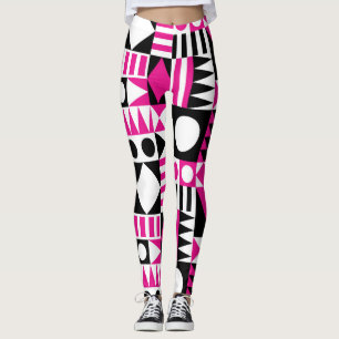 Leggings Motif abstrait moderne du milieu du siècle.