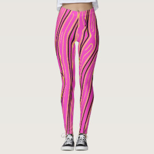 Leggings Motif abstrait rose chaud "Ratti_Creative_Arts"