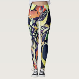Leggings Motif abstrat moderne complexe et spectaculaire