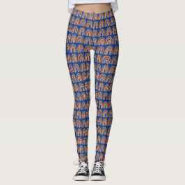Leggings Motif Adulte bleu rose