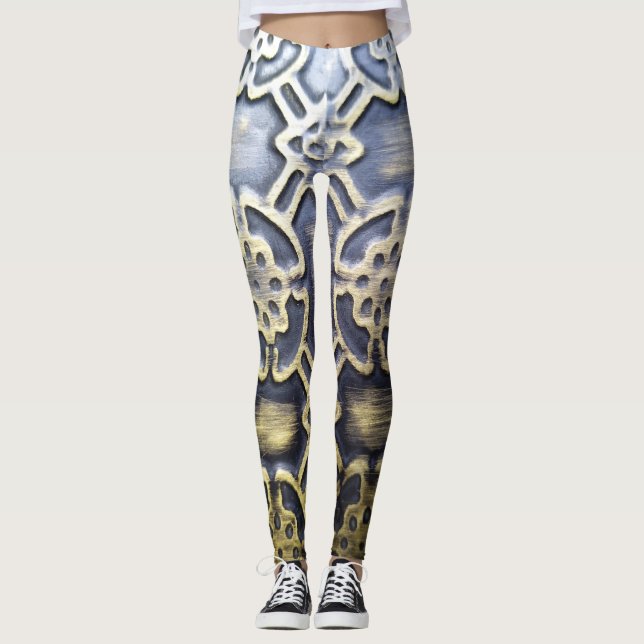 Leggings motif africain en tissu boueux (Devant)