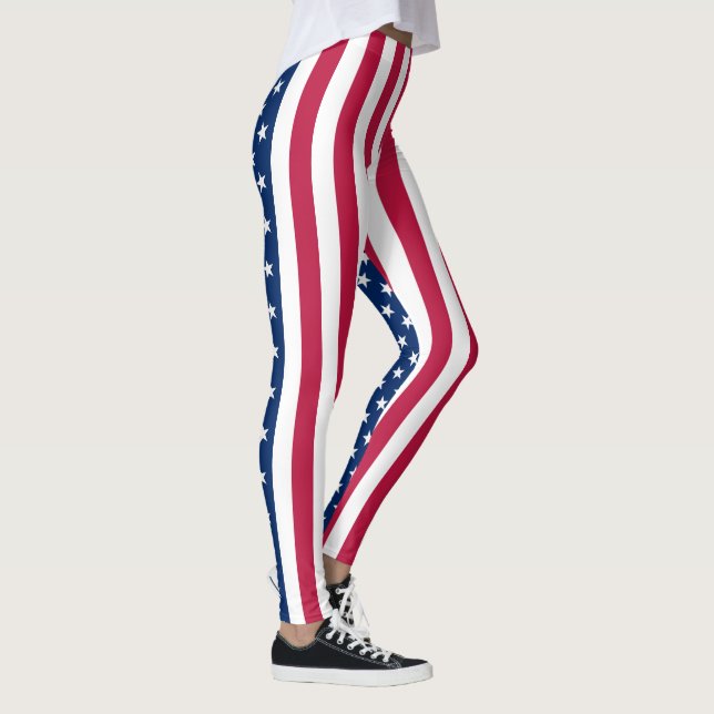 Leggings Motif américain du drapeau (Droite)