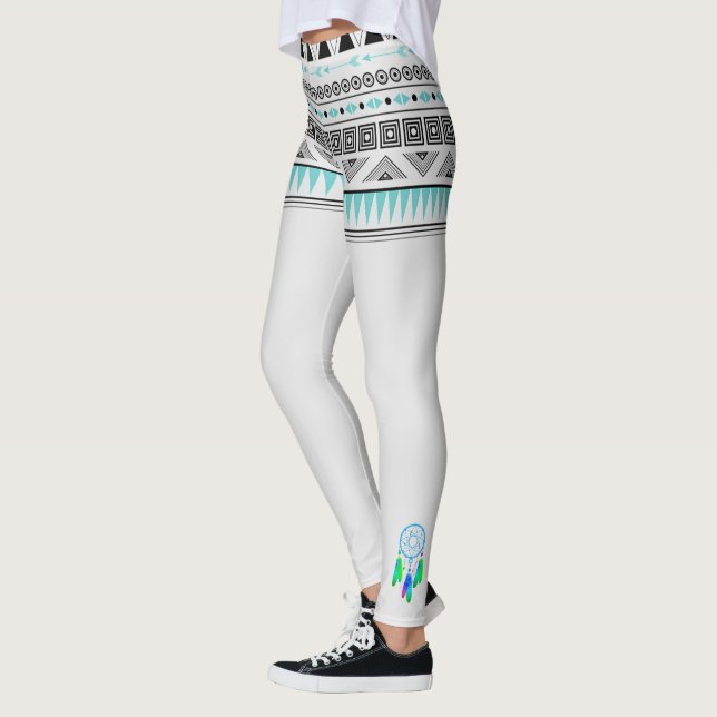 Leggings Motif amérindien avec Dreamcatchers (Gauche)