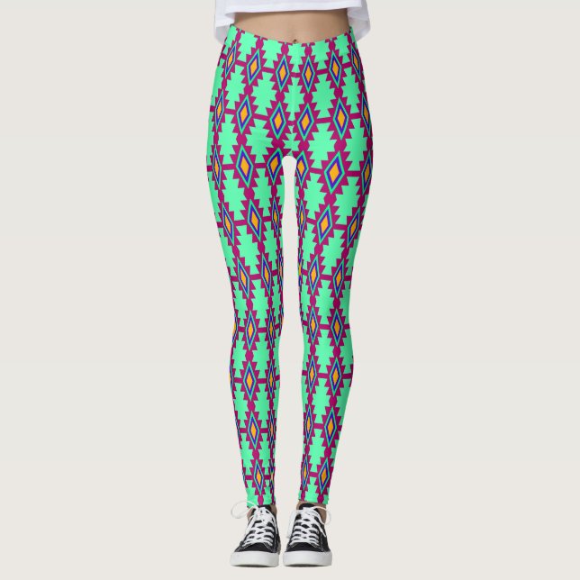 Leggings Motif amérindien du sud-ouest (Devant)
