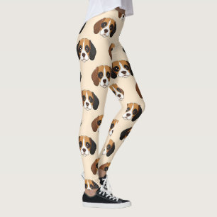 Leggings Motif Amoureux de Chien Mignon Beagle