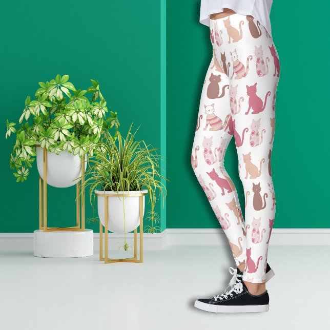 Leggings Motif Amoureux des chats (Créateur téléchargé)
