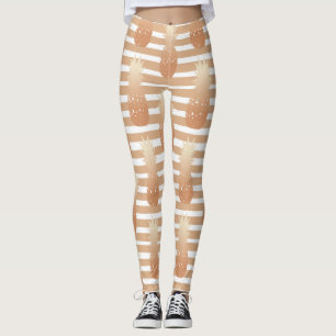 Leggings Motif Ananas Dorés Tropical