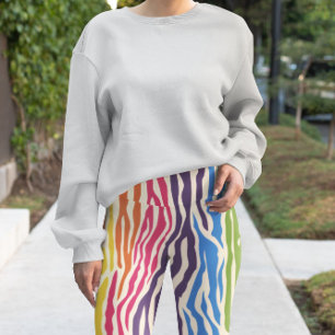 Leggings Motif animal sauvage coloré Zebra