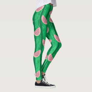Leggings Motif aquarelle pastèque 