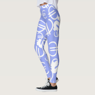 Leggings motif argent Euro Dollars Incroyable