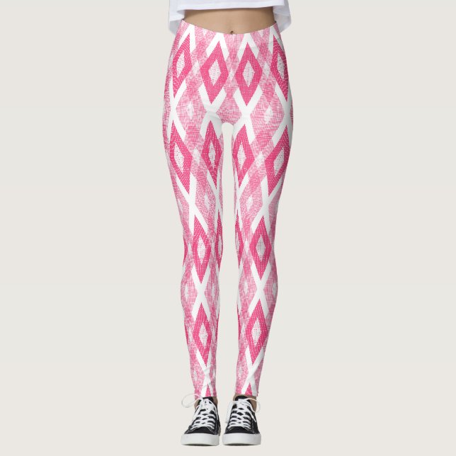 Leggings Motif arlequin  de Grunge Rose Hot (Devant)
