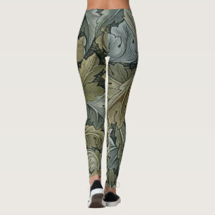 Leggings Motif Art nouveau de William Morris, vintage, cloc
