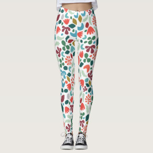 Leggings Motif biologique urbain Abstrait Couleur de chute 