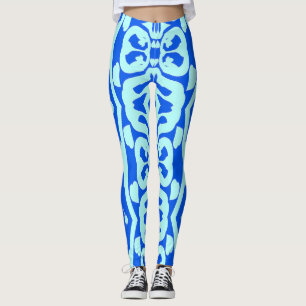 Leggings Motif bleu sarcelle sans couture "Ratti_Creative_A