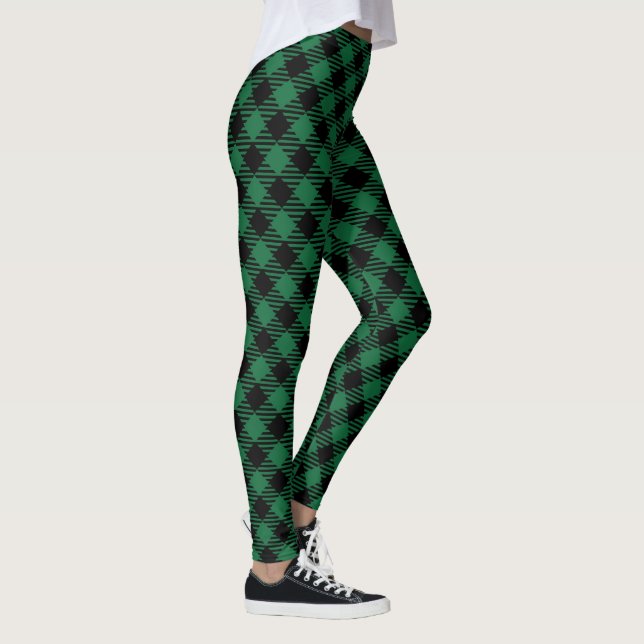 Leggings Motif Buffalo moderne plaqué Timeless Checkerboard (Droite)