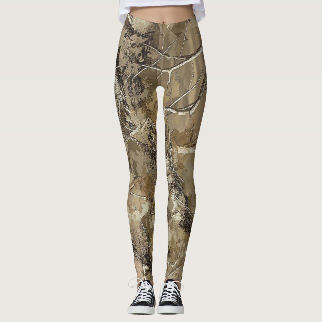 Leggings Motif camouflage forestier (Devant)
