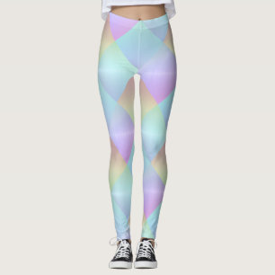 Leggings Motif Carré Pastel