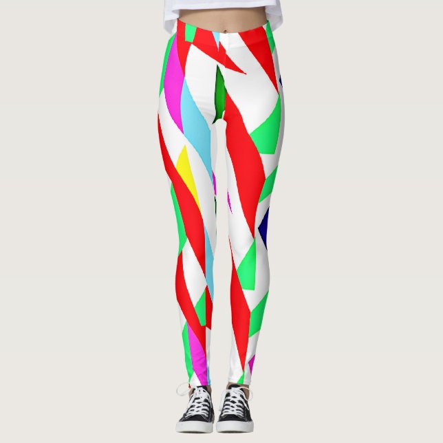 Leggings Motif chromatique coloré (Devant)