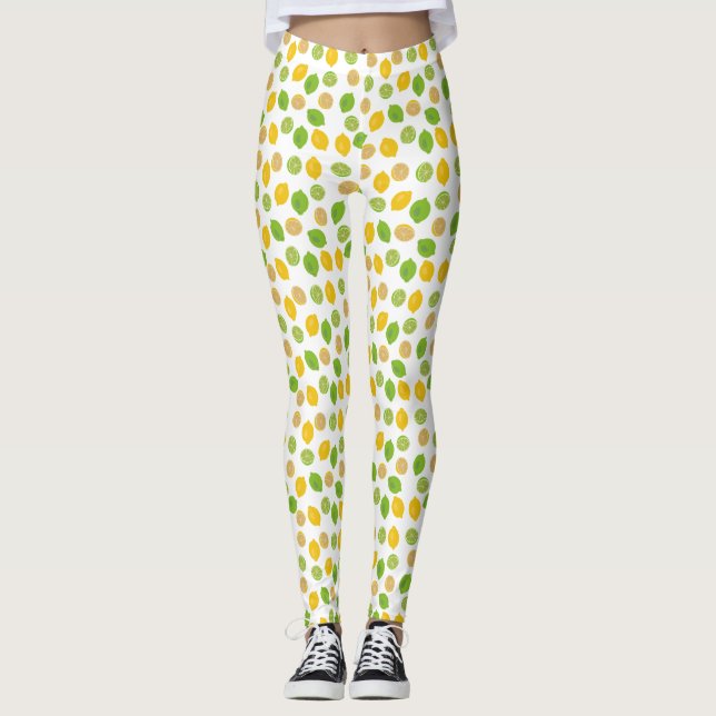 Leggings Motif citron et citron vert (Devant)