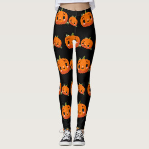 Leggings Motif citrouille à thème Halloween