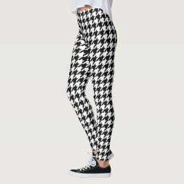 Leggings Motif classique Retro Black White Hounds