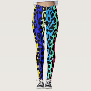 Leggings Motif coloré #23 de peau de léopard