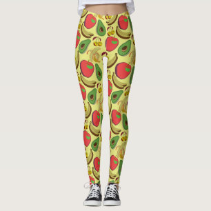 Leggings Motif coloré aux fruits tropicaux sans soudure