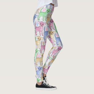 Leggings Motif coloré d'amant de chiwawa